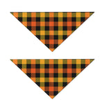 Orange And Black Buffalo Plaid Print Dog Bandana