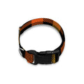 Orange And Black Buffalo Plaid Print Dog Collar
