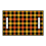 Orange And Black Buffalo Plaid Print Golf Cart Seat Cover