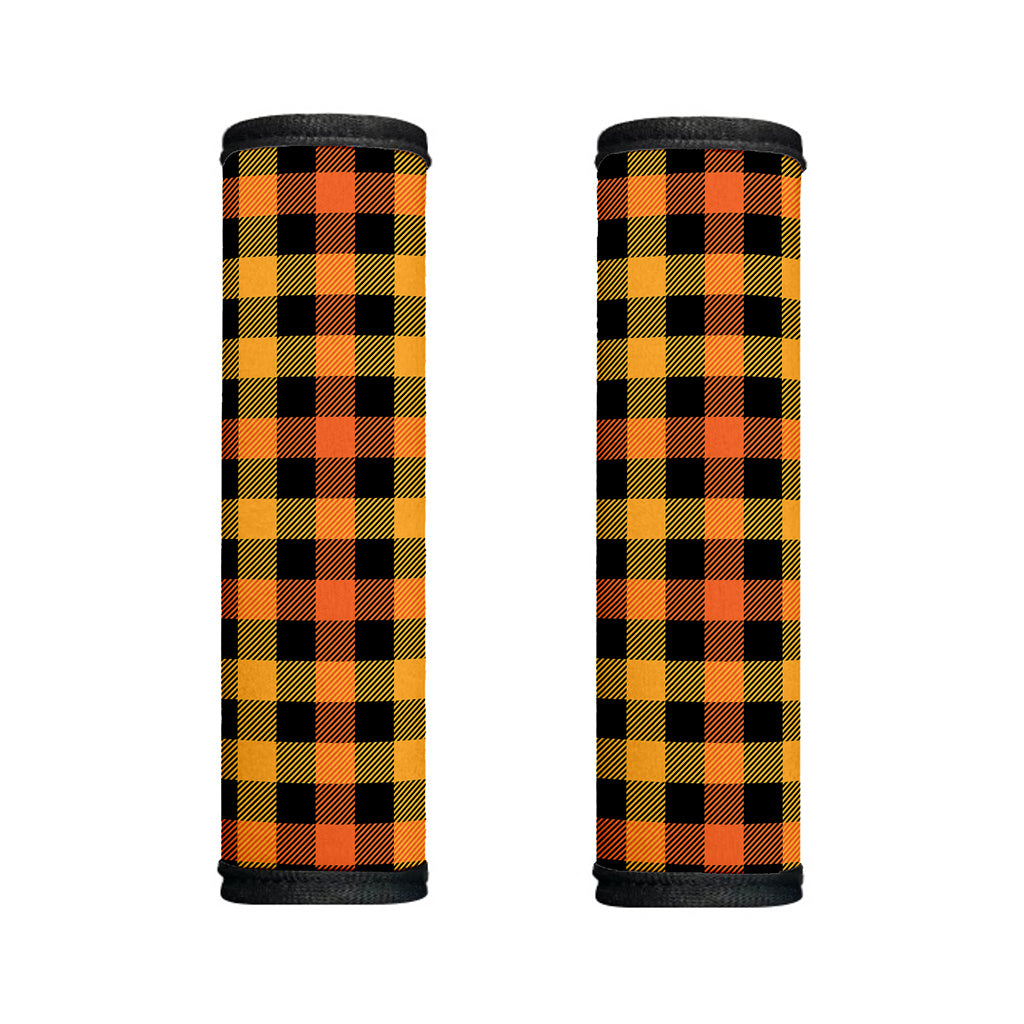 Orange And Black Buffalo Plaid Print Handle Covers