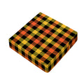Orange And Black Buffalo Plaid Print Outdoor Seat Cushion Cover