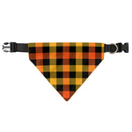Orange And Black Buffalo Plaid Print Over The Collar Dog Bandana