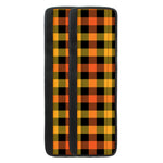 Orange And Black Buffalo Plaid Print Refrigerator Handle Covers