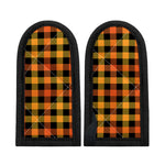 Orange And Black Buffalo Plaid Print Skillet Handle Cover