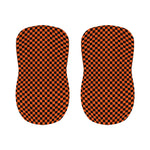 Orange And Black Checkered Pattern Print Bar Stool Covers