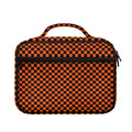 Orange And Black Checkered Pattern Print Briefcase Bible Bag