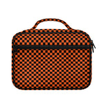 Orange And Black Checkered Pattern Print Briefcase Bible Bag