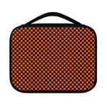 Orange And Black Checkered Pattern Print Classic Bible Case