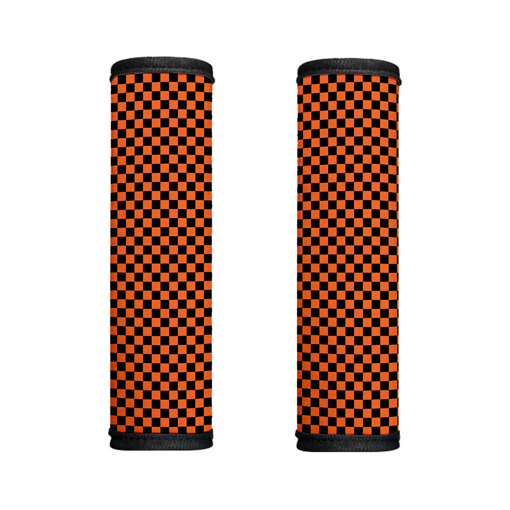 Orange And Black Checkered Pattern Print Handle Covers