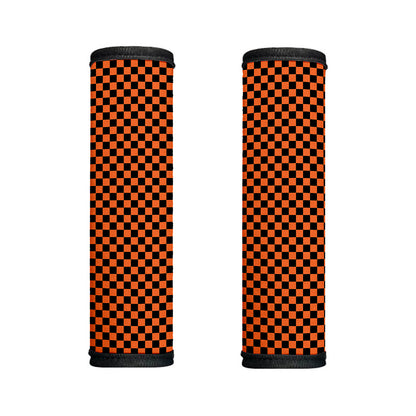 Orange And Black Checkered Pattern Print Handle Covers