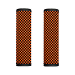 Orange And Black Checkered Pattern Print Handle Covers