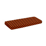 Orange And Black Checkered Pattern Print Piano Keyboard Cover