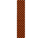 Orange And Black Checkered Pattern Print Table Runner