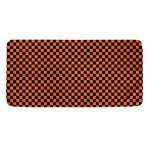 Orange And Black Checkered Pattern Print Towel