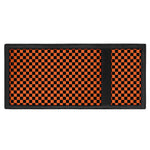 Orange And Black Checkered Pattern Print Trifold Wallet