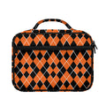 Orange And Black Halloween Argyle Print Briefcase Bible Bag