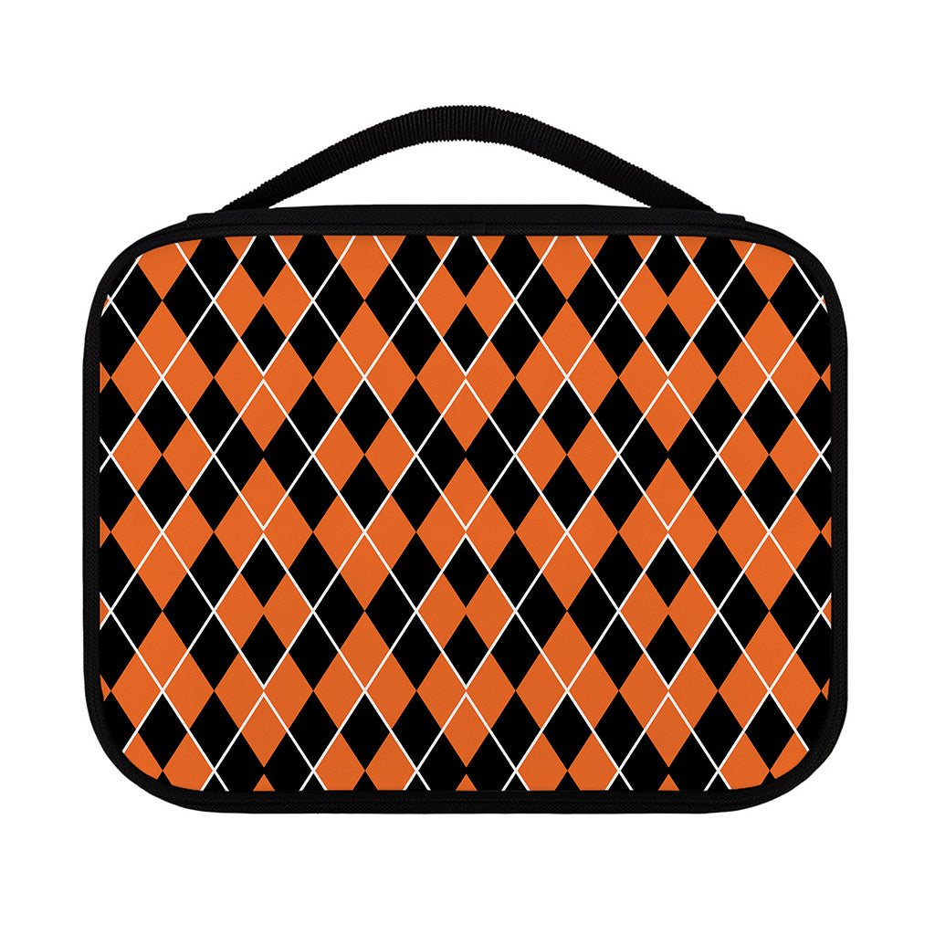 Orange And Black Halloween Argyle Print Classic Bible Case