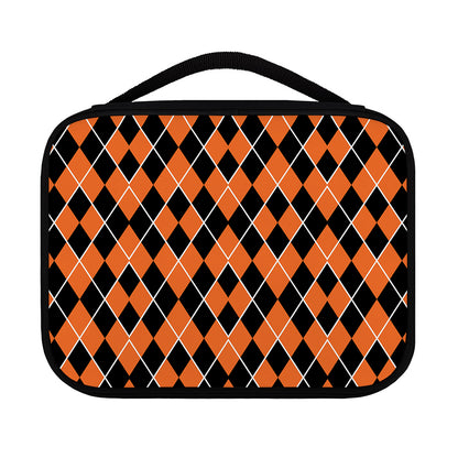 Orange And Black Halloween Argyle Print Classic Bible Case