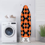 Orange And Black Halloween Argyle Print Ironing Board Cover