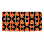 Orange And Black Halloween Argyle Print Towel
