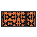 Orange And Black Halloween Argyle Print Trifold Wallet