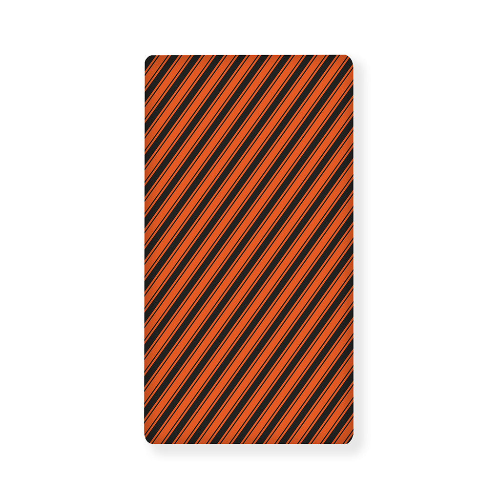 Orange And Black Halloween Pattern Print Baby Crib Sheet
