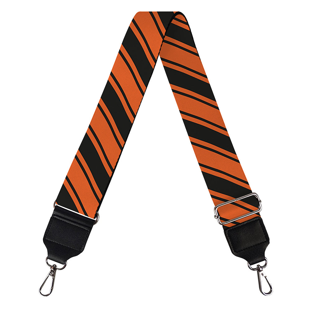 Orange And Black Halloween Pattern Print Bag Strap