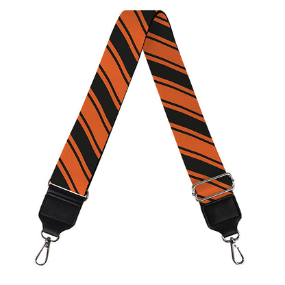 Orange And Black Halloween Pattern Print Bag Strap