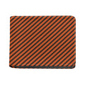 Orange And Black Halloween Pattern Print Bifold Wallet