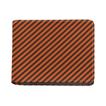 Orange And Black Halloween Pattern Print Bifold Wallet