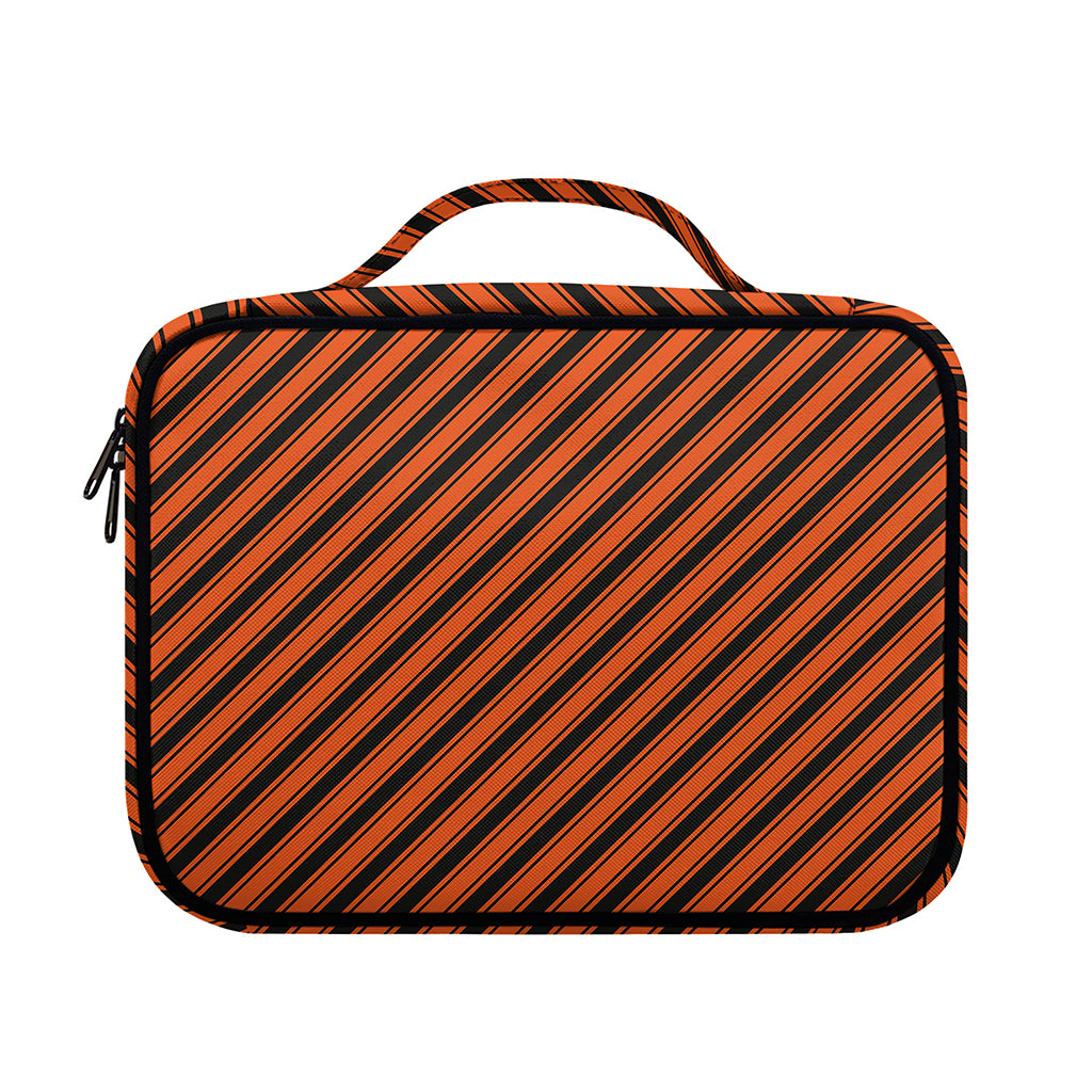 Orange And Black Halloween Pattern Print Briefcase Bible Bag