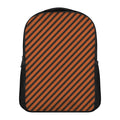 Orange And Black Halloween Pattern Print Casual Backpack