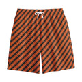 Orange And Black Halloween Pattern Print Cotton Shorts