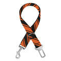 Orange And Black Halloween Pattern Print Dog Seat Belt