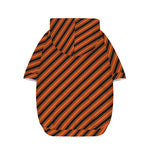 Orange And Black Halloween Pattern Print Dog Zip Up Hoodie