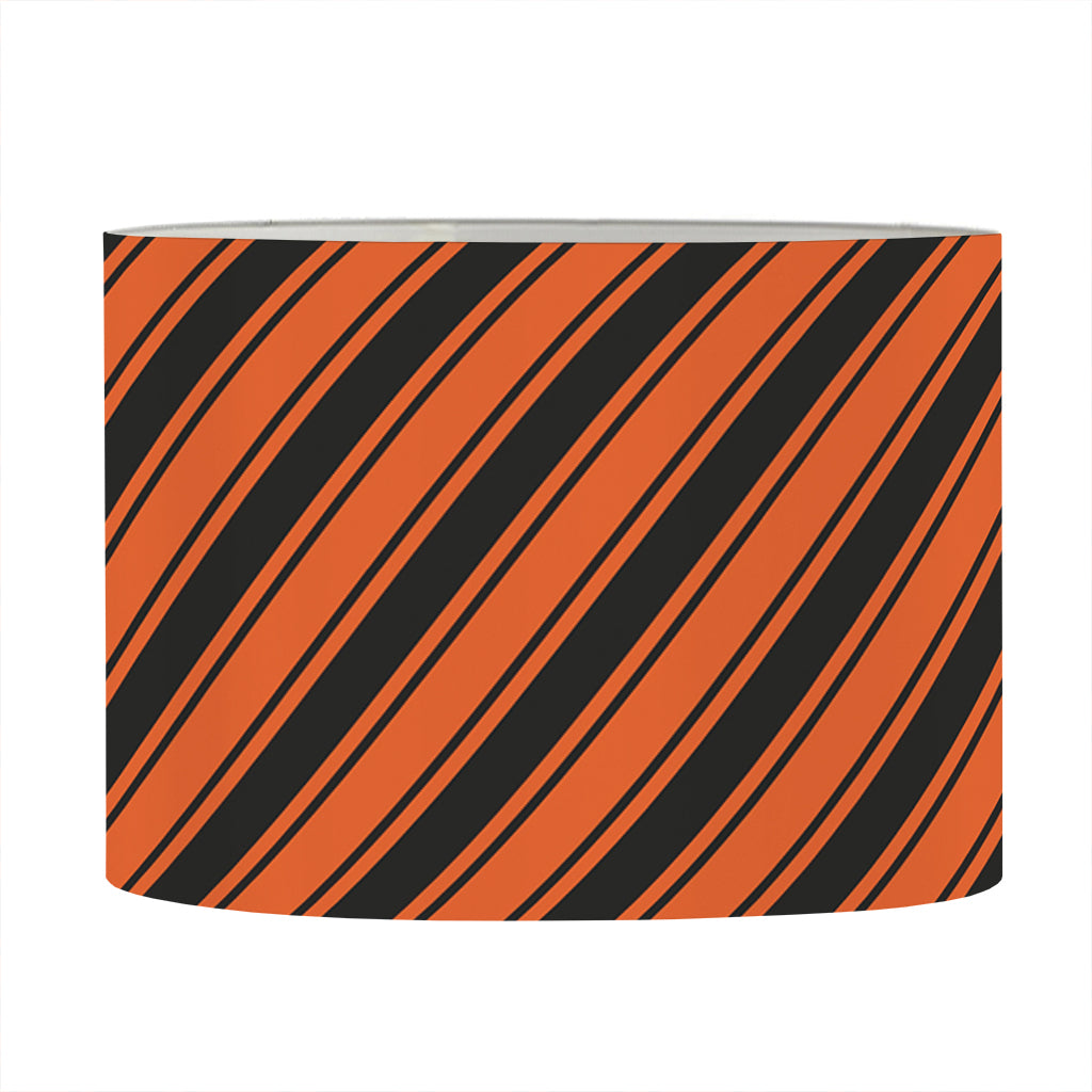Orange And Black Halloween Pattern Print Drum Lamp Shade