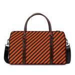 Orange And Black Halloween Pattern Print Duffle Bag
