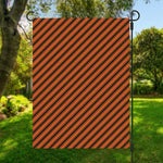 Orange And Black Halloween Pattern Print Garden Flag