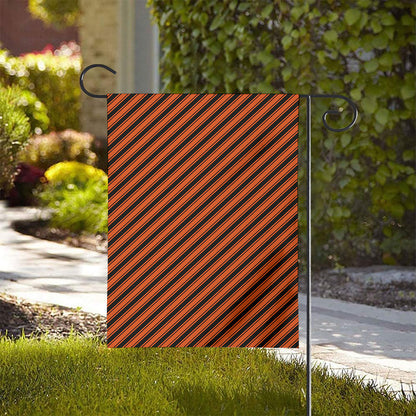 Orange And Black Halloween Pattern Print House Flag