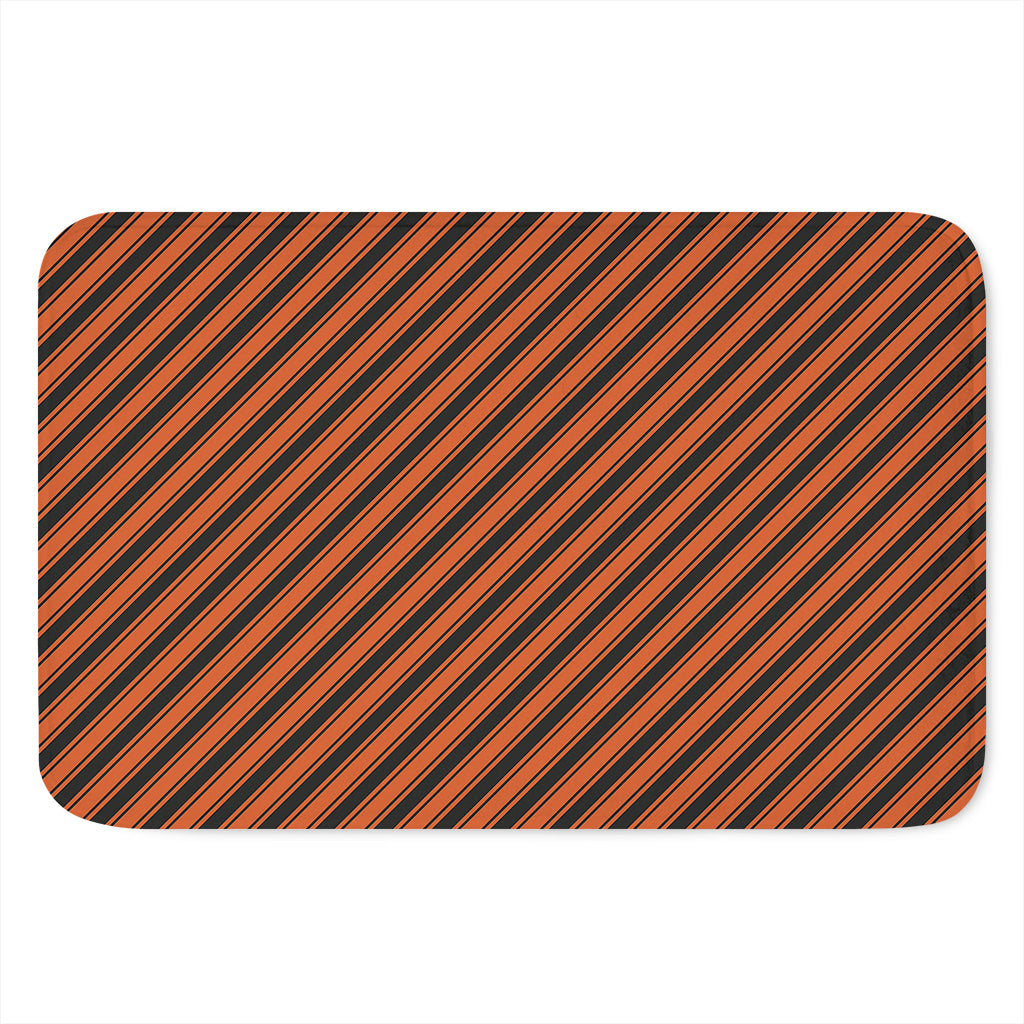Orange And Black Halloween Pattern Print Indoor Door Mat
