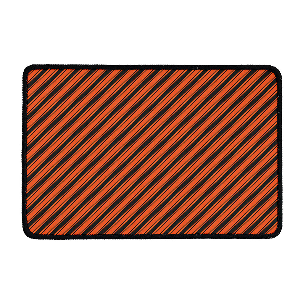 Orange And Black Halloween Pattern Print Kitchen Mat