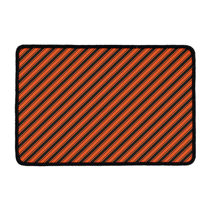 Orange And Black Halloween Pattern Print Kitchen Mat