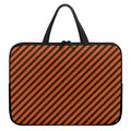 Orange And Black Halloween Pattern Print Laptop Sleeve With Handle