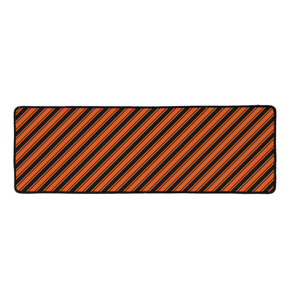 Orange And Black Halloween Pattern Print Long Kitchen Mat