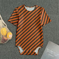 Orange And Black Halloween Pattern Print Men's Bodysuit