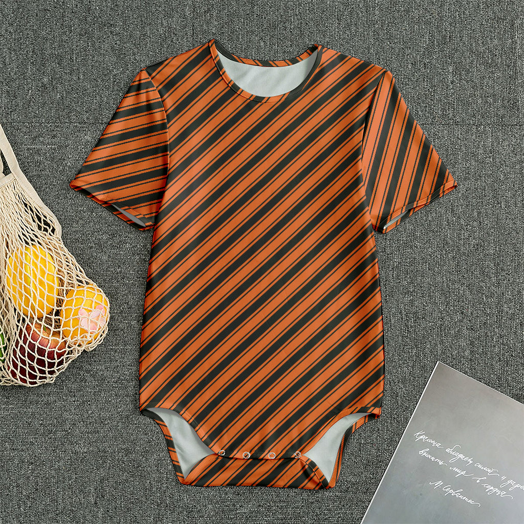 Orange And Black Halloween Pattern Print Men's Bodysuit