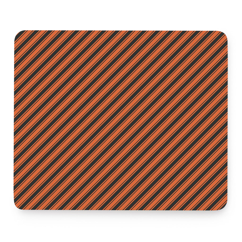 Orange And Black Halloween Pattern Print Mouse Pad