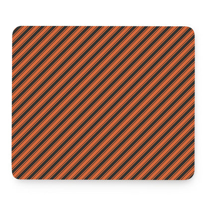 Orange And Black Halloween Pattern Print Mouse Pad