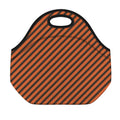 Orange And Black Halloween Pattern Print Neoprene Lunch Bag
