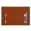 Orange And Black Halloween Pattern Print Placemat